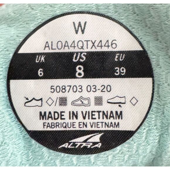 Altra Lone Peak 4.5 Trail Running Blue Gray ALOA4QTX446 Women's Size 8 - Picture 8 of 9